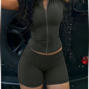 Women's Black Work out Set